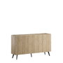 Hanah Home KNS-740-FF-2 Consola Roble, 180x100x43 cm, Tablero de Partículas Melamina, Estantes, Roble